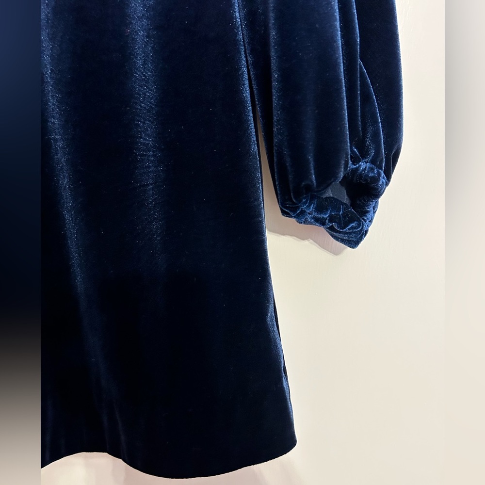Free People Misha Mini Dress, Midnight Navy Velvet - Picture 4 of 9
